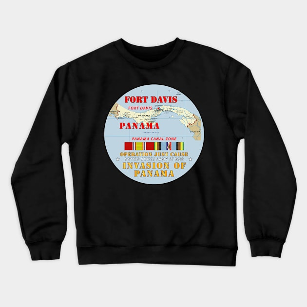 Just Cause - Ft Davis - CZ w Map w Svc Ribbons Crewneck Sweatshirt by twix123844